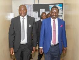 File image of Raila Odinga at the Immigration Department.